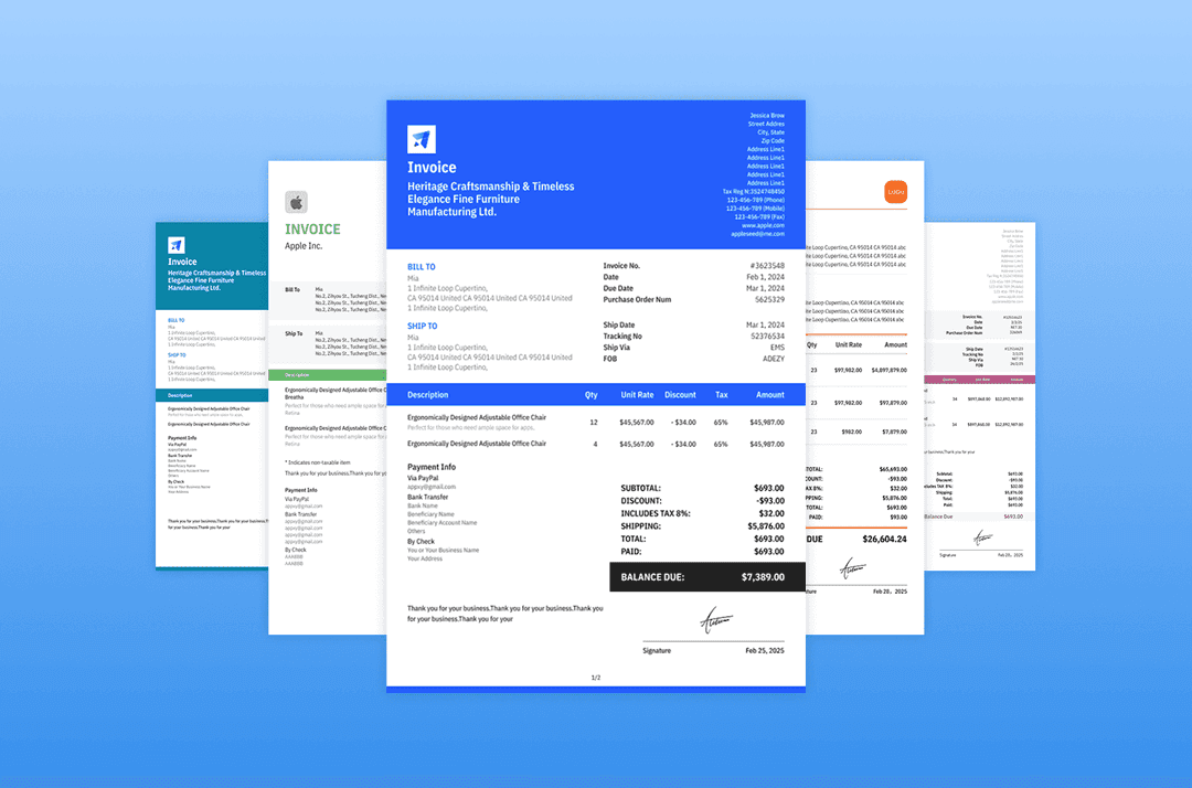 Invoice templates