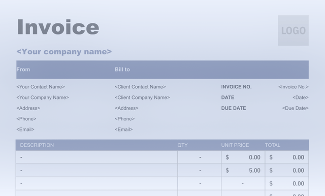 Invoice template preview 2